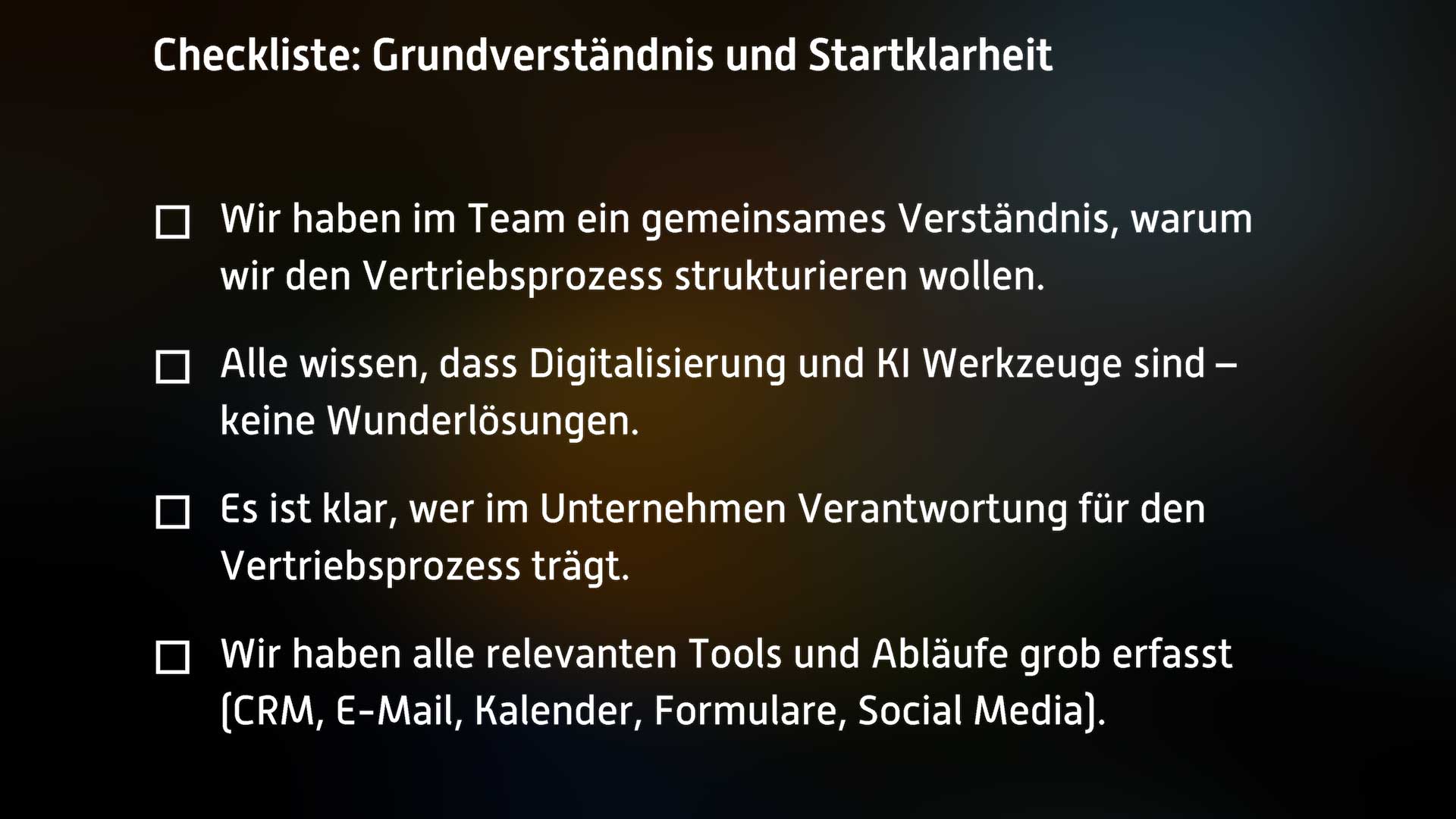 Prioritäten und Hebel  - Vertriebsprozesse