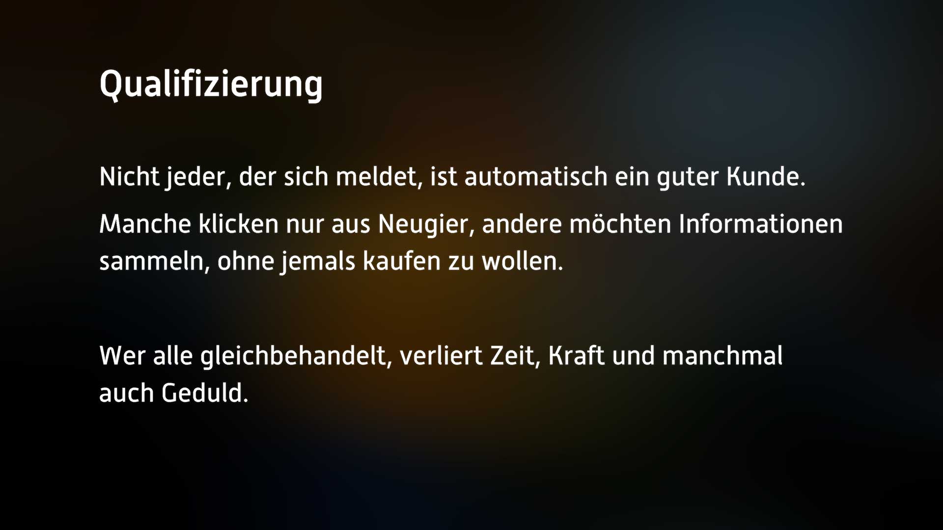 Qualifizierung  - Vertriebsprozesse