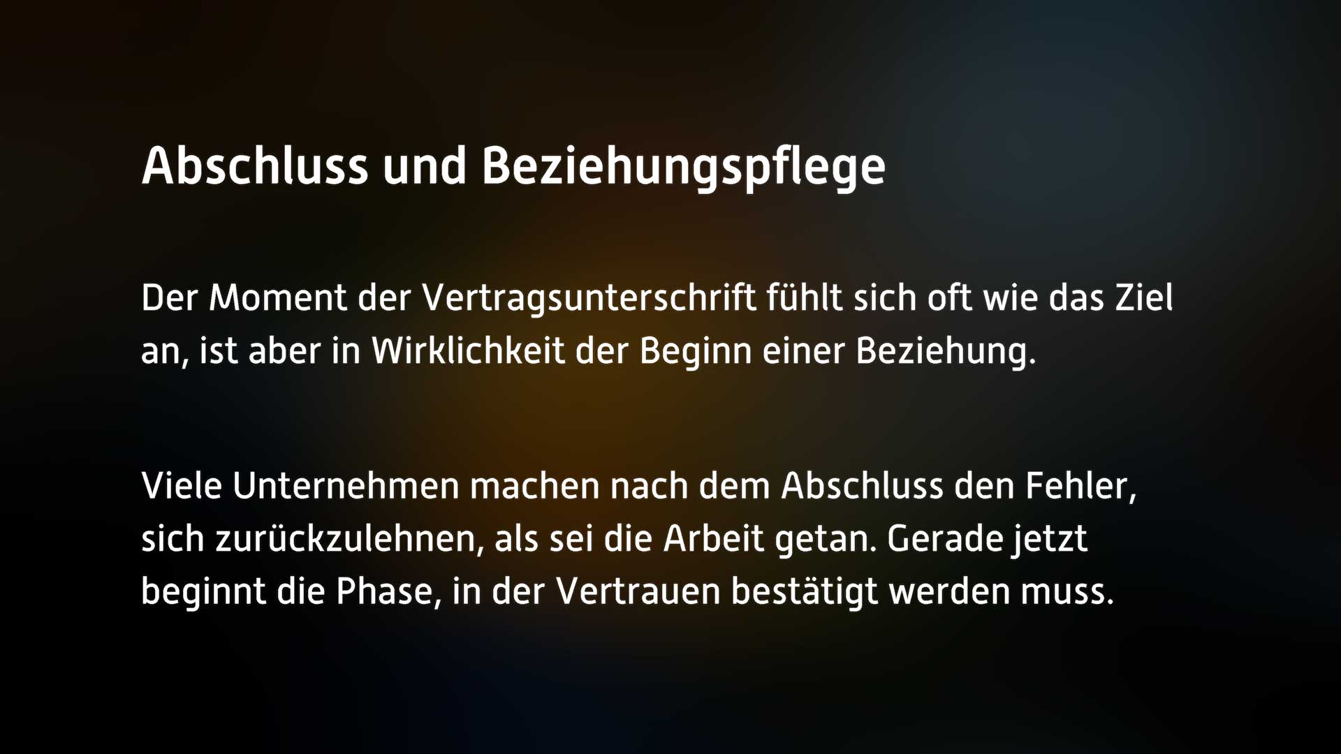 Abschluss und Beziehungspflege  - Vertriebsprozesse