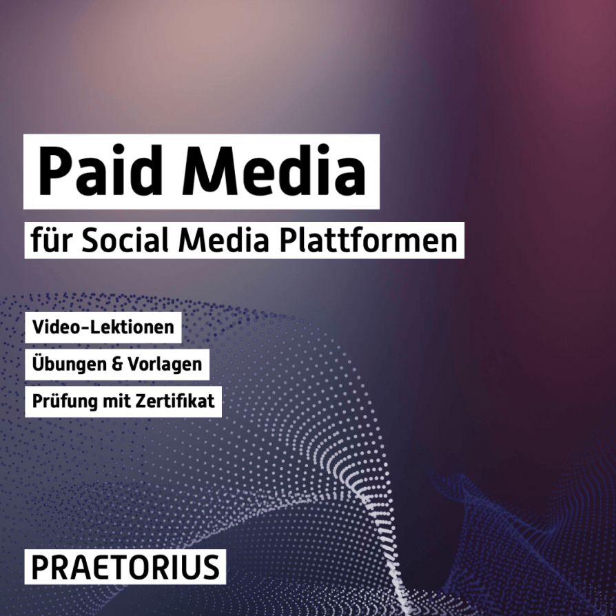 Video-Kurs Social Media Kampagnen - Paid Social - Facebook Ads, Linkedin Ads und YouTube Ads